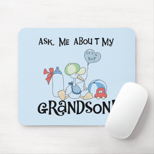 私の孫のTシャツおよびギフトについて尋ねて下さい マウスパッド (マウス)