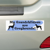私の孫はグレイハウンドのバンパーステッカーです バンパーステッカー (車上)