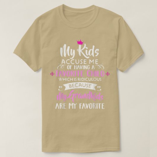 私の孫は私のお気に入りの祖母おもしろいグラだ Tシャツ (デザイン正面)