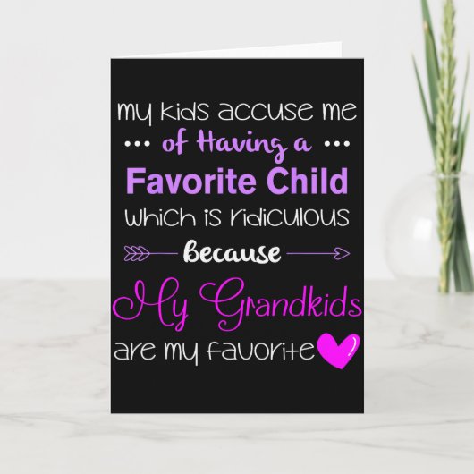 私の孫は私のお気に入りの面白いばあちゃん カード (正面)
