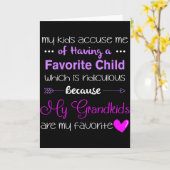 私の孫は私のお気に入りの面白いばあちゃん カード (黄色い花)