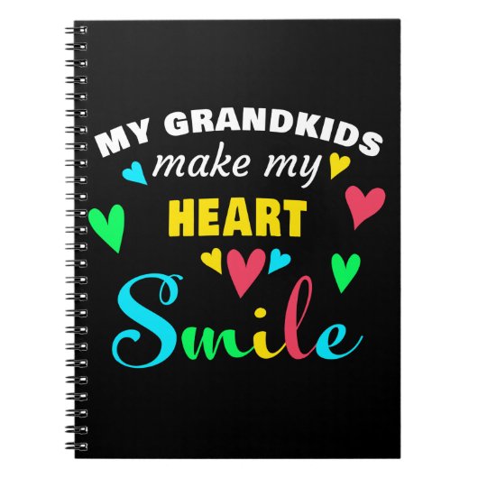 私の孫は私のハートスマイルを作る：おばあちゃんギフト ノートブック (正面)