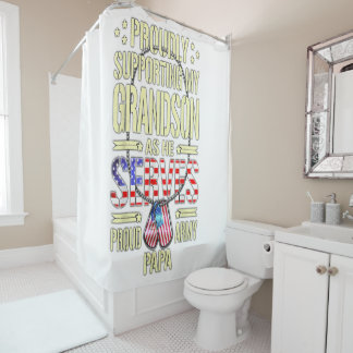 私の孫を支える男たちが贈り物を誇りを持ったする シャワーカーテン
