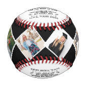 私の孫カスタムに4枚の写真で贈り物 野球ボール (正面)