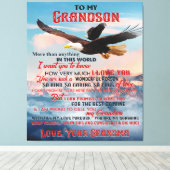 私の孫ギフトへの手紙、愛の男の赤ちゃんギフトアイディア キャンバスプリント (インサイチュ (ウッドフロア))