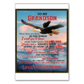 私の孫ギフトへの手紙、愛の男の赤ちゃんギフトアイディア テーブルナンバー (正面)