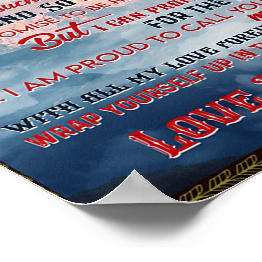 私の孫ギフトへの手紙、愛の男の赤ちゃんギフトアイディア ポスター (角)