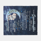 私の孫パーソナライズされた娘、象への手紙 フリースブランケット (正面(横))