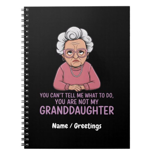 私の孫娘ではなくあなたは言うことができない ノートブック (正面)
