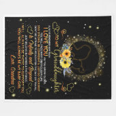 私の孫娘にとってあなたはいつも私の女の子です フリースブランケット (正面(横))