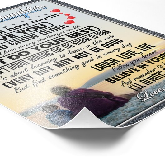 私の孫娘には、ベビーガール誕生日ギフトアイディア フォトプリント            (角)