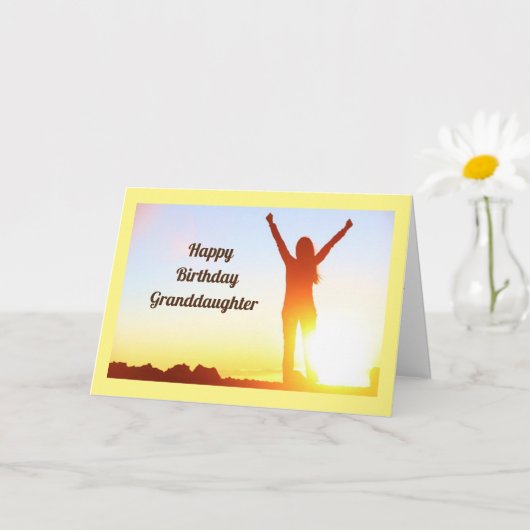 私の孫娘にハッピーバースデー*** カード (小さな植物)