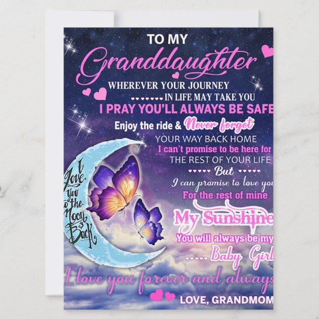 私の孫娘に蝶誕生日ギフトアイディア (正面)