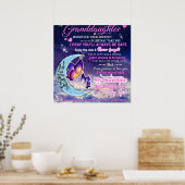 私の孫娘に蝶誕生日ギフトアイディア ポスター (キッチン)