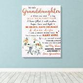 私の孫娘に象誕生日ギフトアイディア キャンバスプリント (インサイチュ (ウッドフロア))