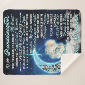 私の孫娘に象誕生日ギフトアイディア シェルパブランケット (正面(横))