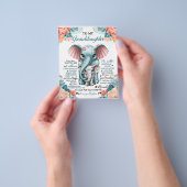 私の孫娘に象誕生日ギフトアイディア チラシ (手)