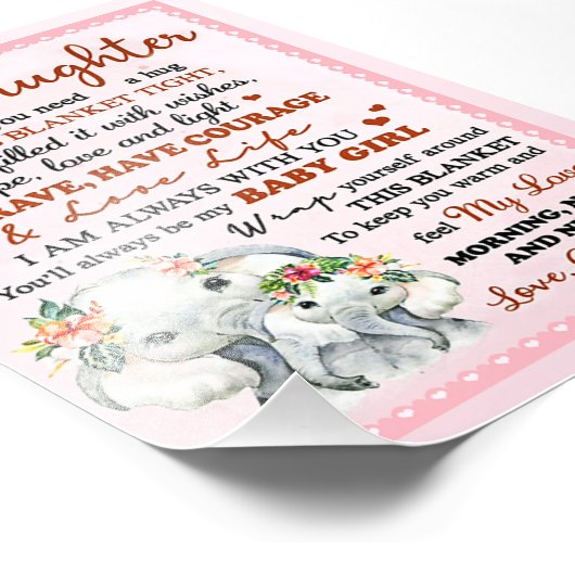 私の孫娘に象誕生日ギフトアイディア フォトプリント            (角)