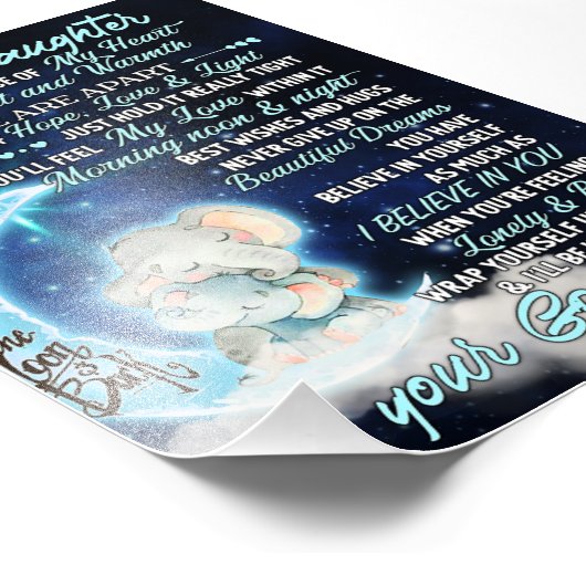 私の孫娘に象誕生日ギフトアイディア フォトプリント            (角)