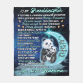 私の孫娘に象誕生日ギフトアイディア フリースブランケット (正面)