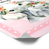 私の孫娘に象誕生日ギフトアイディア ポスター (角)