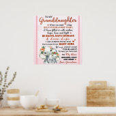 私の孫娘に象誕生日ギフトアイディア ポスター (キッチン)