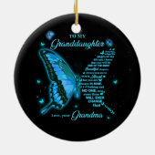私の孫娘に セラミックオーナメント (裏面)