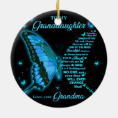 私の孫娘に セラミックオーナメント (裏面)