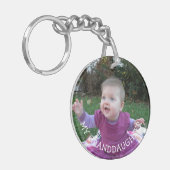 私の孫娘の写真の贈り物 キーホルダー (正面左)