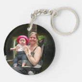 私の孫娘の写真の贈り物 キーホルダー (裏面)