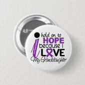 私の孫娘の嚢胞性線維症のための希望 缶バッジ (正面&裏面)