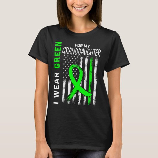 私の孫娘の腎臓病が待ち受けている緑 Tシャツ (正面)