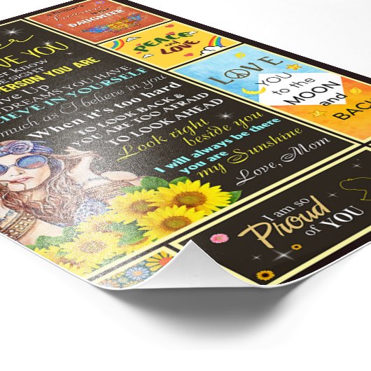 私の孫娘ひまわり誕生日ギフトアイディア フォトプリント            (角)