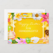 私の孫娘へのハッピーイースター ポストカード (正面/裏面)