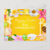 私の孫娘へのハッピーイースター ポストカード (正面)