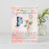 私の孫娘ギフトには、かわいい蝶の恋人のギフト シーズンカード (スタンド正面)