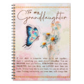 私の孫娘ギフトには、かわいい蝶の恋人のギフト ノートブック (正面)