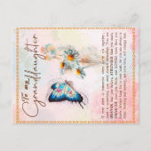 私の孫娘ギフトには、かわいい蝶の恋人のギフト 案内ポストカード (正面)