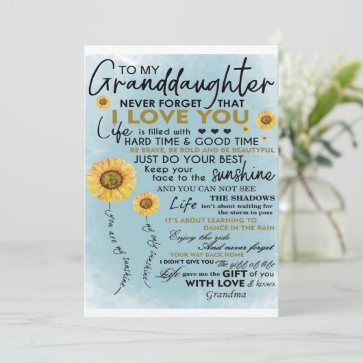 私の孫娘ギフト、孫の子供への誕生日ギフト シーズンカード (スタンド正面)