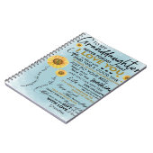 私の孫娘ギフト、孫の子供への誕生日ギフト ノートブック (左側)