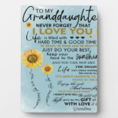 私の孫娘ギフト、孫の子供への誕生日ギフト フォトプラーク (正面)