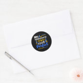 私の孫娘ダウン右パーフェクトダウン症候群 ラウンドシール (封筒)