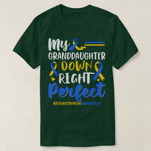 私の孫娘ダウン右パーフェクトダウン症候群 Tシャツ (デザイン正面)