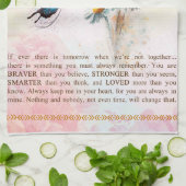 私の孫娘バタフライの花にパーソナライズ キッチンタオル (折り畳み)