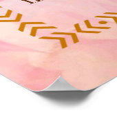 私の孫娘バタフライの花にパーソナライズ ポスター (角)