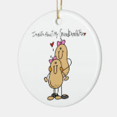 私の孫娘Tシャツとギフトについて セラミックオーナメント (左)