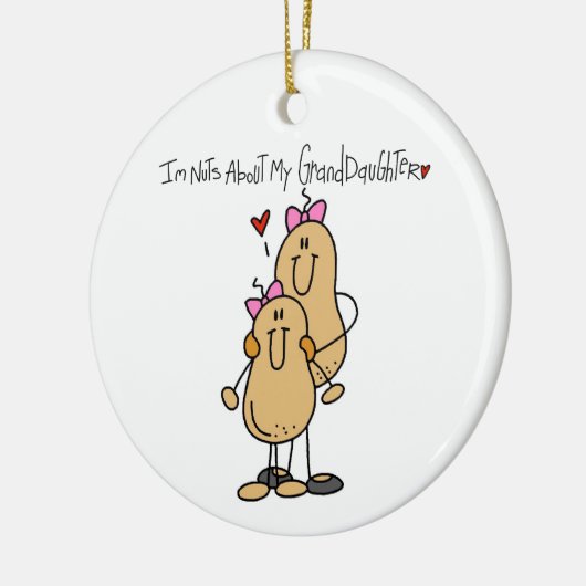 私の孫娘Tシャツとギフトについて セラミックオーナメント (左)