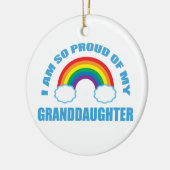 私の孫誇りを持ったのレインボークリスマス セラミックオーナメント (左)