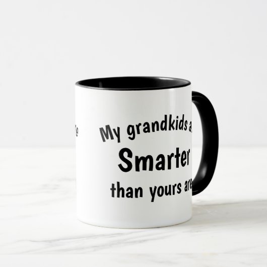私の孫頭が切れるより君より。おもしろい引用文 マグカップ (正面右)
