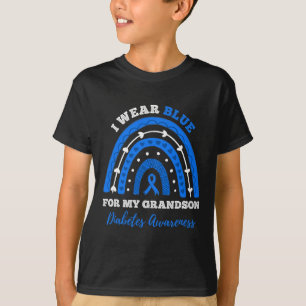 私の孫T1dタイプ1糖尿病Awのための衣服ブルー Tシャツ